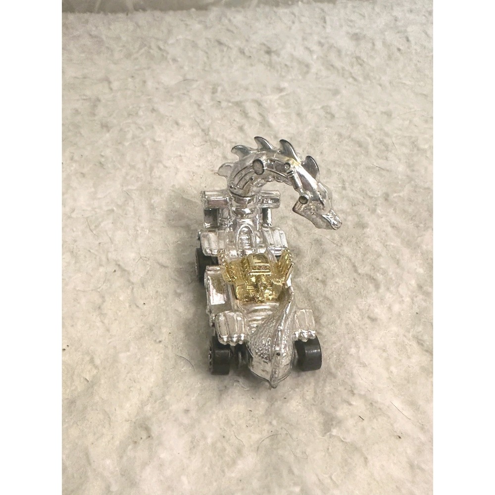 1987 Hot Wheels Chrome Dragon Gold Engine Malaysia Diecast Creature Car Vintage